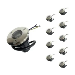Spot Extérieur Encastrable LED IP65 220V Sol 3W 45 degrés (Pack de 10) - Blanc Neutre 4000K - 5500K - SILAMP