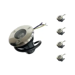 Spot Extérieur Encastrable LED IP65 220V Sol 3W 45 degrés (Pack de 5) - Blanc Froid 6000K - 8000K - SILAMP