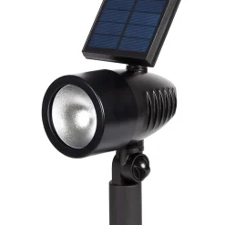 Spot extérieur LED à énergie solaire IP44 1 W 120lm blanc froid H.44,8 x l.24,5cm noir