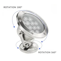 Spot Extérieur Orientable 36W IP68 DC24V - Blanc Neutre 4000K - 5500K - SILAMP