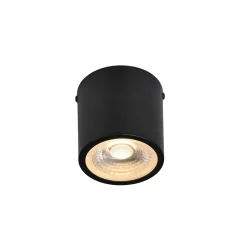 Spot Hera LED intégrée blanc chaud IP20 850lm 12W Ø8,5cm noir GoodHome