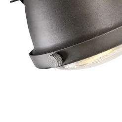 Spot industriel en acier avec fixation en bois et inclinable 2 lumières - Emado