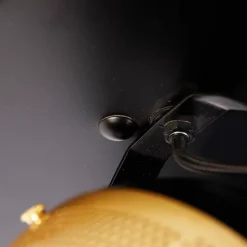 Spot industriel noir avec laiton 3 lumières - Haicha