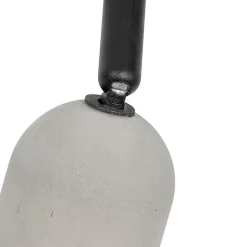 Spot industriel noir avec béton 2 lumières - Pedra