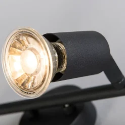 Spot industriel noir inclinable 2 lumières - Jeany