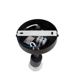 Spot industriel noir inclinable rond 2 lumières - Jeany