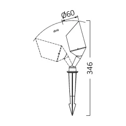 Spot jardin orientable GU10 35W IP65 Noir