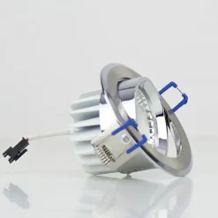 Spot LED downlight rond Mat chrome 5W (Eq. 50W) Diam 90mm