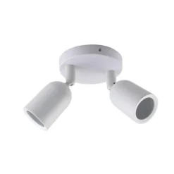 Spot LED en Saillie Double Orientable BLANC pour Ampoule GU10 - SILAMP