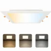 Spot LED Encastré 30W 3000 lm IP20 3CCT 3000K/4000K/6500K carré blanc downlight LED encastrable ALEXIS-SQ HOROZ