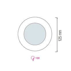 Spot LED Encastré 9W 780 lm IP20 3CCT 3000K/4000K/6500K rond noir downlight LED encastrable ALEXIS HOROZ