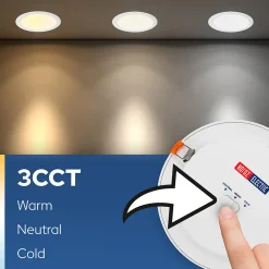 Spot LED Encastré 30W 3000 lm IP20 3CCT 3000K/4000K/6500K rond blanc downlight LED encastrable ALEXIS HOROZ