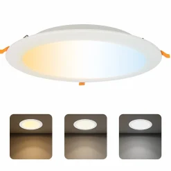 Spot LED Encastré 30W 3000 lm IP20 3CCT 3000K/4000K/6500K rond blanc downlight LED encastrable ALEXIS HOROZ