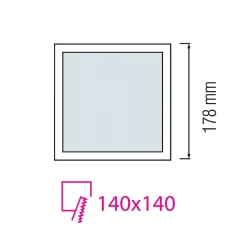 Spot LED Encastré 18W 1660 lm IP20 3CCT 3000K/4000K/6500K carré blanc downlight LED encastrable ALEXIS-SQ HOROZ