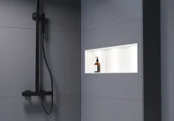 Spot LED encastrable avec cadre Blanc mat, lumière réglable blanc neutre - 45x22,3cm - IP65