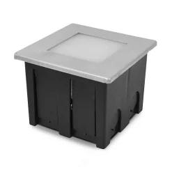 Spot LED Encastrable Carré Sol/Mur 1,5W 4000K IP65 Alu Brossé