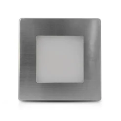 Spot LED Encastrable Carré Sol/Mur 1,5W 4000K IP65 Alu Brossé