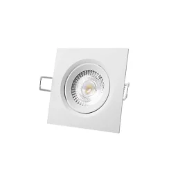 Spot LED encastrable EDM - 5W - 380lm - 6400K - Cadre blanc - 31655
