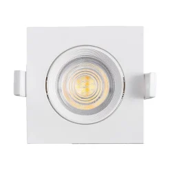 Spot LED encastrable 3en1 carré blanc 7W IP20 Dimmable