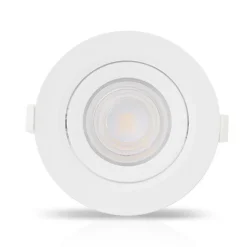 Spot LED encastrable 120mm - Blanc - 10W - 3000K - Orientable
