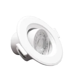 Spot LED Encastrable Orientable Rond Blanc 8W - Blanc Neutre 4000K - 5500K - SILAMP