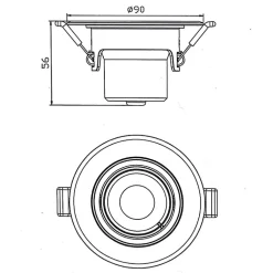 Spot LED Encastrable Orientable Rond Blanc 8W (Pack de 10) - Blanc Froid 6000K - 8000K - SILAMP