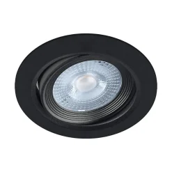 Spot LED Encastrable Orientable 5W Rond Noir SMD - Blanc Neutre 4000K - 5500K - SILAMP