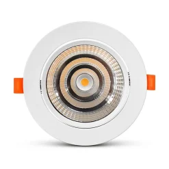 Spot LED Encastrable Rond - 12W 4000K - Blanc - 138mm - Orientable