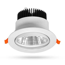 Spot LED Encastrable Rond - 12W 4000K - Blanc - 138mm - Orientable