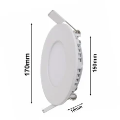 Spot LED Encastrable Rond BLANC 12W (Pack de 20) - Blanc Neutre 4000K - 5500K - SILAMP