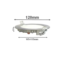 Spot LED Encastrable Rond ALU 6W - Blanc Chaud 2300K - 3500K - SILAMP