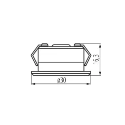 Spot LED Encastrable étanche - Aluminium - IP65 - 1W - 4000K - 30mm