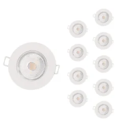 Spot LED Encastrable Étanche - SILUMEN - GU10 - 5W - 500 Lm - Blanc - Pack de 10
