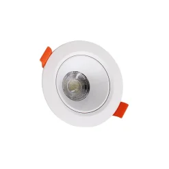 Spot LED Encastrable 7W BLANC Orientable 30 degrés Transformateur Intégré - Blanc Chaud 2300K - 3500K - SILAMP