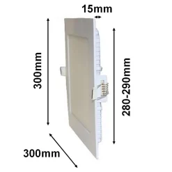 Spot LED Extra Plat Carré BLANC 24W - Blanc Chaud 2300K - 3500K - SILAMP