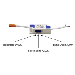 Spot LED Extra Plat Downlight Rond 6W Blanc CCT - 3000K/4000K/6000K - SILAMP