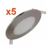 Spot LED Extra Plat Rond ALU 6W (Pack de 5) - Blanc Chaud 2300K - 3500K - SILAMP