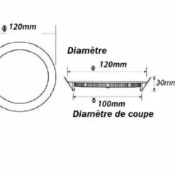 Spot LED Extra Plat Rond ALU 6W (Pack de 5) - Blanc Chaud 2300K - 3500K - SILAMP
