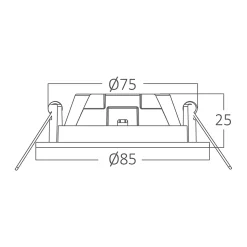 Spot LED extra plat 3W 3000K IP40