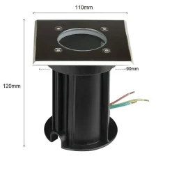 Spot LED Extérieur Encastrable Carré IP65 pour Ampoule GU10 - SILAMP