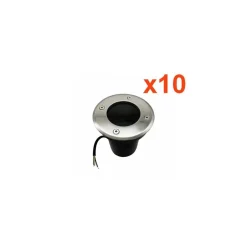 Spot LED Extérieur Encastrable pour Ampoule GU10 (Pack de 10) - SILAMP