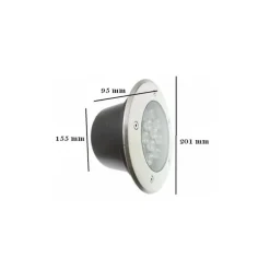 Spot LED Extérieur Encastrable IP65 220V Sol 12W 60 degrés - Blanc Chaud 2300K - 3500K - SILAMP