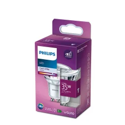 Spot LED GU10 275lm 3.5W IP20 blanc froid Philips