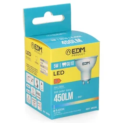 Spot LED GU10 5W Dicroïque équivalent à 35W - Blanc du Jour 6400K - 98326