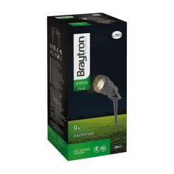 Spot LED Piquet 9W - Étanche IP65 - aluminium Gris
