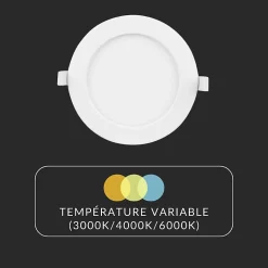 Spot LED Rond Extra Plat 20W 220mm Dimmable Température Variable - 3000K/4000K/6500K - SILAMP