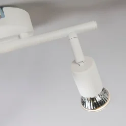 Spot moderne blanc inclinable 2 lumières - Jeany