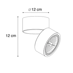 Spot moderne blanc rond orientable - Go Nine