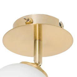 Spot moderne doré avec verre opale et interrupteur - Athènes