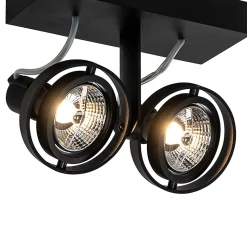 Spot moderne noir 2 lumières - Master 70
